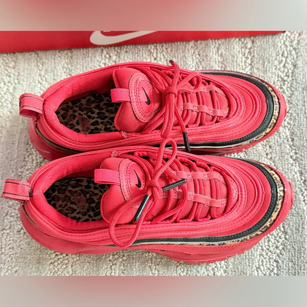 Nike Airmax 97 - Red/ Leopard Print Insole - Picture 3 of 7